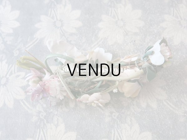 画像3: アンティーク 草花のリース ドールハット用  (3)