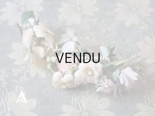 画像14: アンティーク 草花のリース ドールハット用  (14)