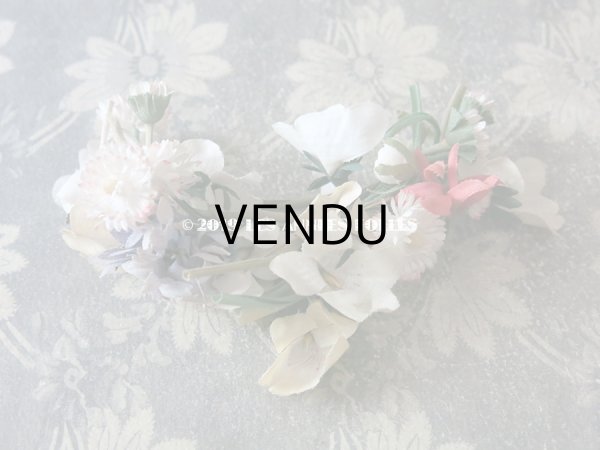 画像9: アンティーク 草花のリース ドールハット用  (9)