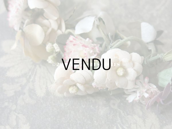 画像6: アンティーク 草花のリース ドールハット用  (6)