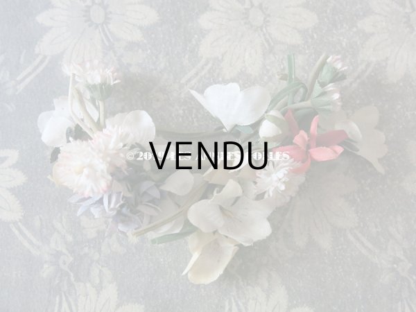 画像10: アンティーク 草花のリース ドールハット用  (10)