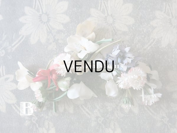 画像15: アンティーク 草花のリース ドールハット用  (15)