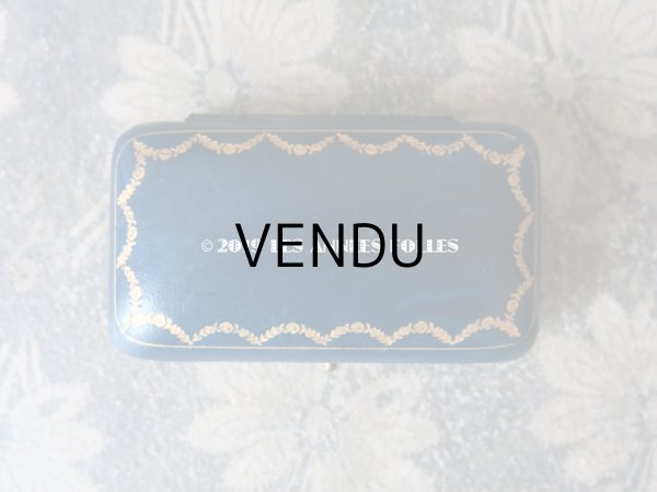 画像3: アンティーク 本革製 薔薇のガーランド ジュエリーボックス  (3)