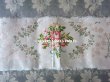 画像3: 19世紀 アンティーク シルク製 ジャガード織リボン 薔薇のブーケの刺繍入り 96cm (3)