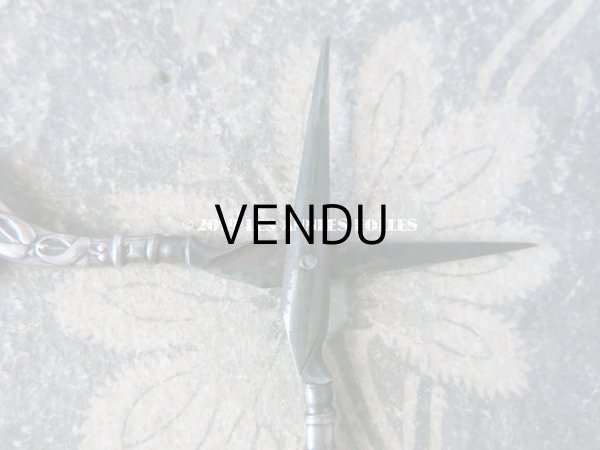 画像6: アンティーク シルバー製 ヤドリギの手芸用ハサミ  (6)