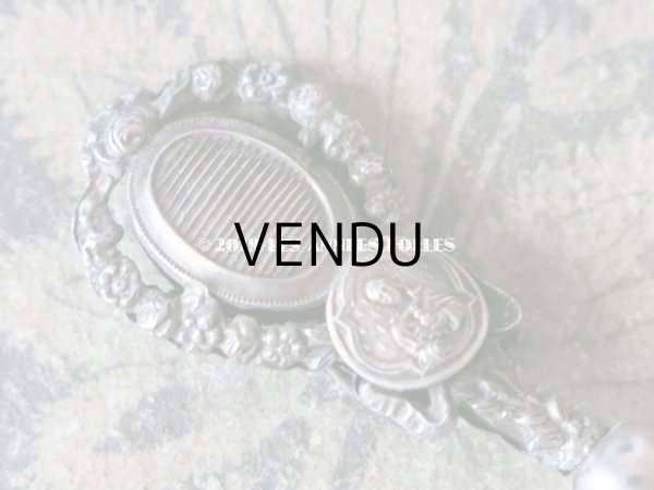 画像5: 1900年代 アンティーク シーリングスタンプ & ブックマーク・ペーパーカッターのセット リボンと花のガーランド　 (5)