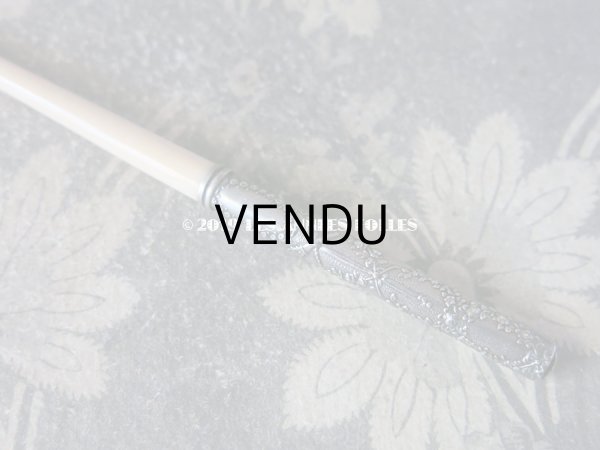 画像3: 1900年代 アンティーク ペン軸 薔薇のガーランド (3)