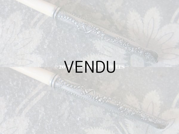 画像6: 1900年代 アンティーク ペン軸 薔薇のガーランド (6)