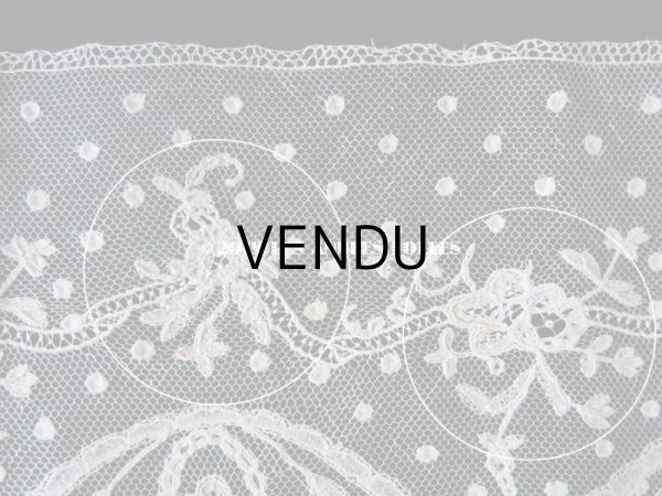 画像7: 19世紀 アンティーク  薔薇＆リボンのガーランドの幅広レース 2.3m アプリカシオン・ブリュッセル (ポワン・ド・ガーズ & ボビンレース)　 (7)