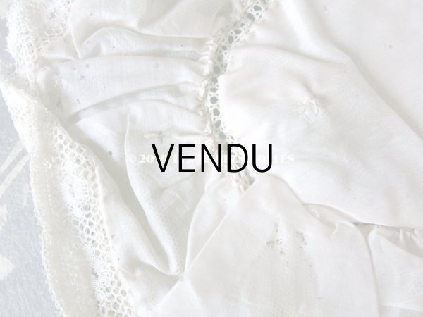 画像7: アンティーク シルク & レース布 ロココモチーフ付 (7)