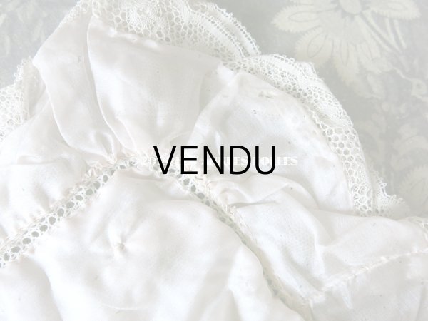 画像6: アンティーク シルク & レース布 ロココモチーフ付 (6)