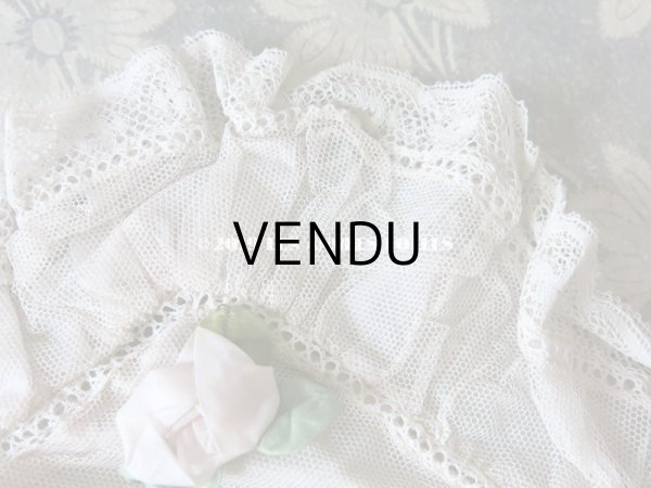 画像3: アンティーク シルク & レース布 ロココモチーフ付 (3)