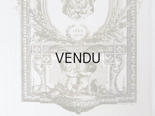 画像6: アンティーク メニューカード 天使＆薔薇のガーランド 1860-1910 (6)