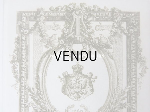 画像5: アンティーク メニューカード 天使＆薔薇のガーランド 1860-1910 (5)