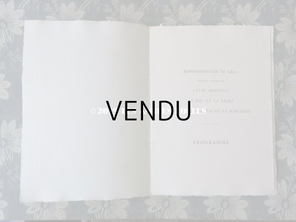 画像12: 1914年 アンティーク  イギリス国王&女王を招いた オペラ座の舞台の演目カード (12)