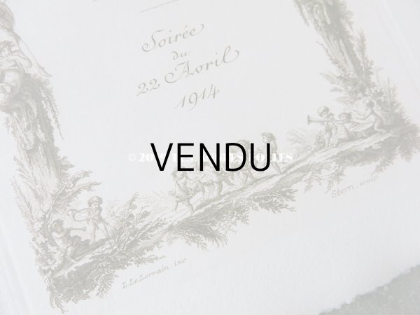 画像9: 1914年 アンティーク  イギリス国王&女王を招いた オペラ座の舞台の演目カード (9)