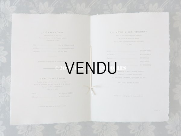 画像13: 1914年 アンティーク  イギリス国王&女王を招いた オペラ座の舞台の演目カード (13)