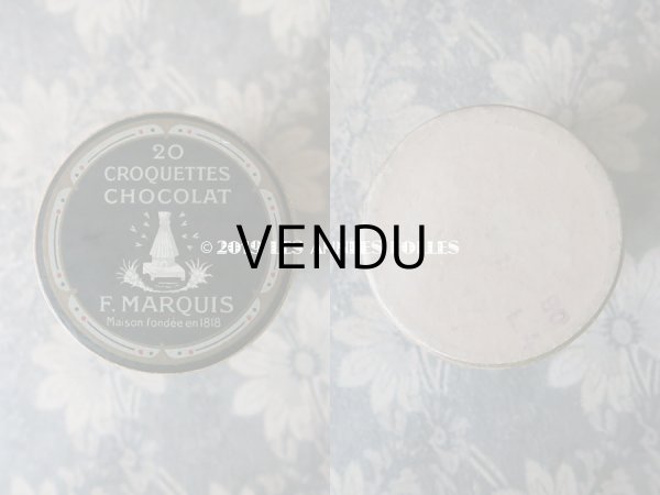 画像4: 1900年代 アンティーク 『ショコラ・フランソワ・マルキ』のお菓子箱 蜜蜂柄 20 CROQUETTES CHOCOLAT  - CHOCOLAT FRANCOIS MARQUIS PARIS - (4)