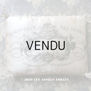 画像: 19世紀末 アンティーク  シルク製 クッション カシミア & レース店 - VERDE-DELISLE FRERES & Cie PARIS -