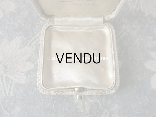 画像7: アンティーク  ジュエリーボックス シルク製ジャガード織 ジュエリーボックス (7)