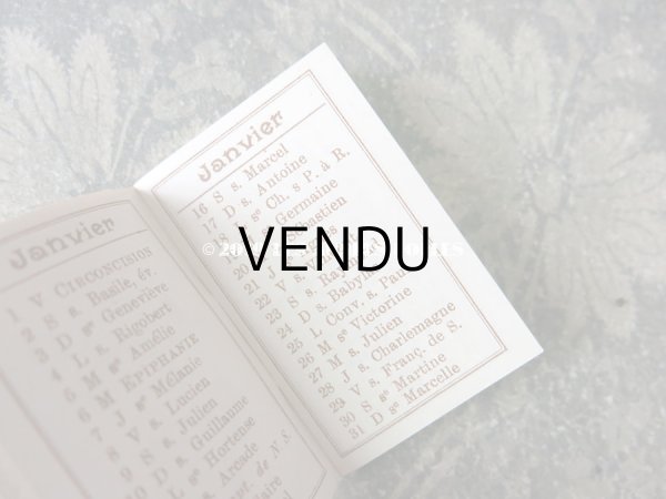 画像6: 1900年代 アンティーク コンフィズリー　オ・べべ・ローズの小さなカレンダーのカルネ  - AU BEBE ROSE - (6)