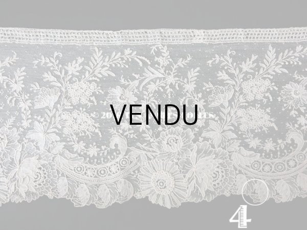 画像7: 19世紀末 アンティーク ニードルレース ポワンドガーズ  【ポワン・ド・ガーズ】 140cm 16.8cm幅 (7)