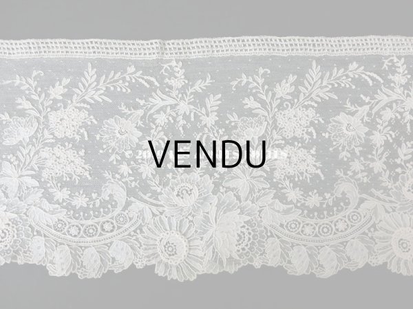 画像4: 19世紀末 アンティーク ニードルレース ポワンドガーズ  【ポワン・ド・ガーズ】 140cm 16.8cm幅 (4)