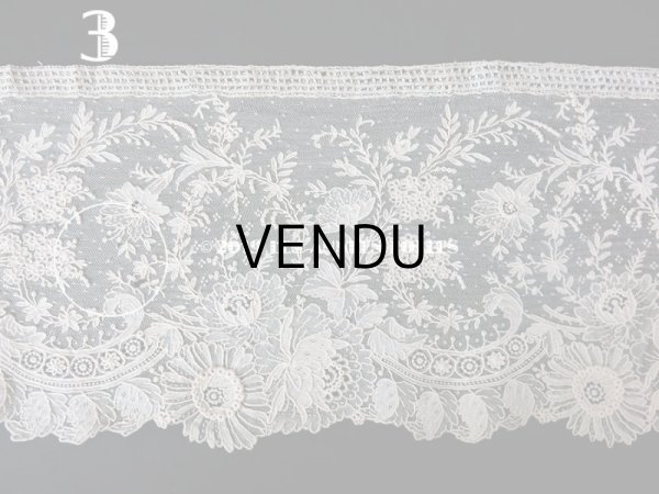 画像6: 19世紀末 アンティーク ニードルレース ポワンドガーズ  【ポワン・ド・ガーズ】 140cm 16.8cm幅 (6)