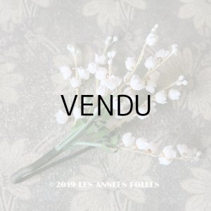 画像: アンティーク 鈴蘭の布花 コサージュ 