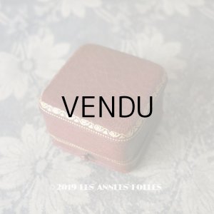 画像: アンティーク 本革製 ビジュートリー BOUCHERON のジュエリーボックス 金彩入り リングボックス 煉瓦色