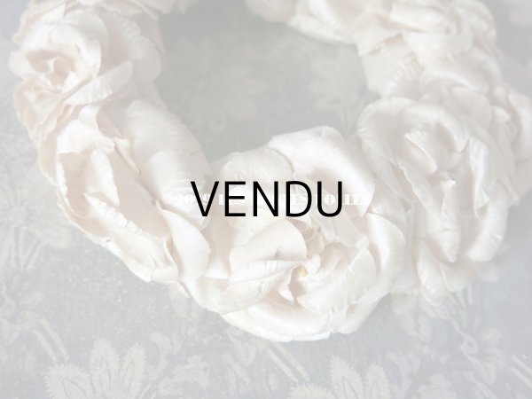 画像8: アンティーク 薔薇のヘッドリース アイボリー ティアラ (8)