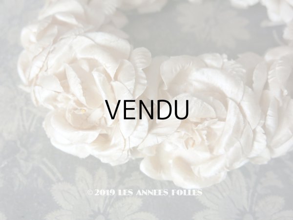 画像1: アンティーク 薔薇のヘッドリース アイボリー ティアラ (1)