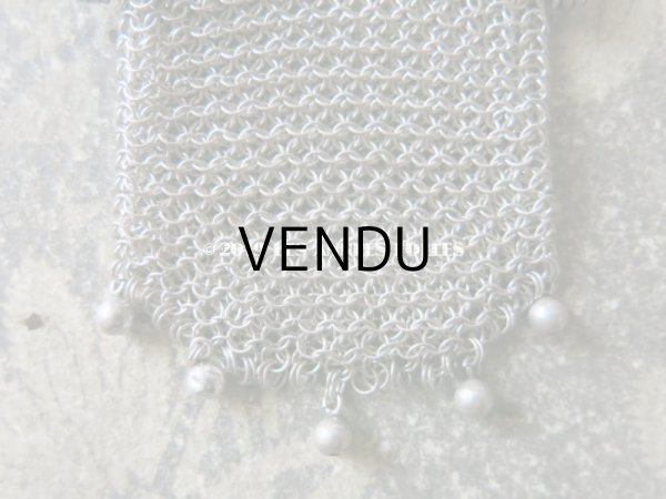 画像3: 1900年代 アンティーク シルバー製 鈴蘭 メタルメッシュのコインケース 仕切り付き (3)