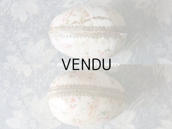 画像6: アンティーク とても小さなパックの卵 チョコレートの紙箱 薔薇模様 - SUCHARD - (6)