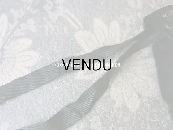 画像7: 19世紀 ナポレオン3世時代 アンティーク リボン刺繍 & 糸刺繍のオモニエール シルク製 (7)