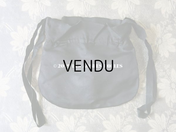 画像5: 19世紀 ナポレオン3世時代 アンティーク リボン刺繍 & 糸刺繍のオモニエール シルク製 (5)