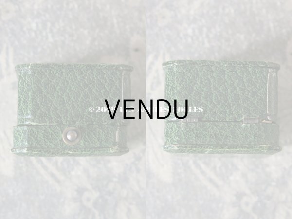 画像6: アンティーク ジュエリーボックス 金彩入り グリーン リングボックス (6)