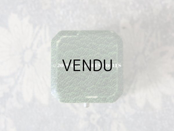 画像3: アンティーク ジュエリーボックス 金彩入り グリーン リングボックス (3)