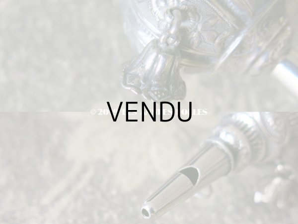 画像8: 19世紀 ナポレオン3世時代 アンティーク ラトル シルバー製 星＆花柄 (8)