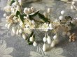 画像7: アンティーク ワックスフラワーのヘッドリース オレンジの花＆桜 ウェディング 結婚式 ティアラ  (7)