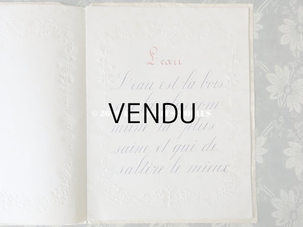 画像5: 1901年 アンティーク カリグラフィーのノート CAHIER (5)