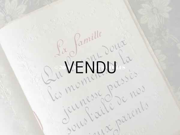 画像7: 1901年 アンティーク カリグラフィーのノート CAHIER (7)