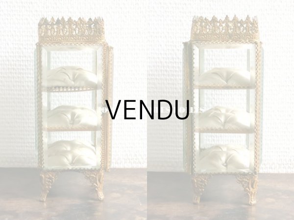 画像6: アンティーク ３段のシルク製クッションのジュエリーケース (6)