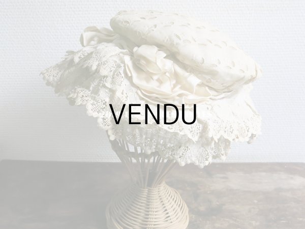 画像12: 1890年代 アンティーク 小さな女の子用 レースの帽子 淡いピンクのリボン  (12)