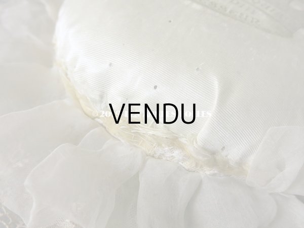 画像3: 19世紀末 アンティーク ショコラトリーの王冠のピンクッション 花模様のレース - LOUIS MARQUIS SIRAUDIN SUCCESSEUR - (3)