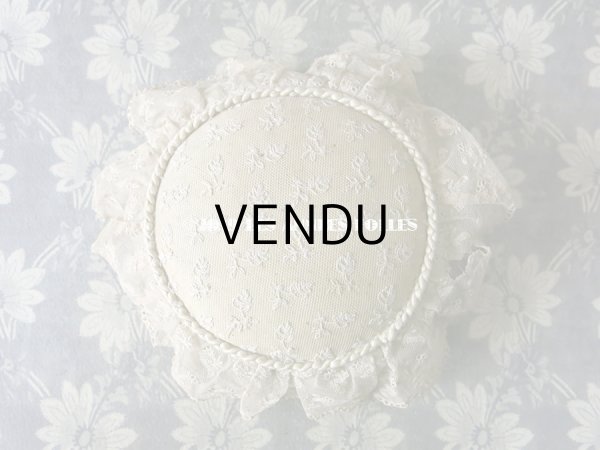 画像6: 19世紀末 アンティーク ショコラトリーの王冠のピンクッション 花模様のレース - LOUIS MARQUIS SIRAUDIN SUCCESSEUR - (6)