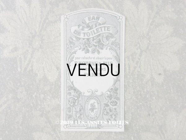 画像1: アンティーク 薔薇のパフュームラベル EAU DE TOILETTE - F.MOREAU & FILS LYON - (1)