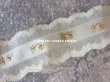 画像4: 1850年代 アンティーク シルク製リボン ピンクの小さな花の刺繍入り 85cm (4)