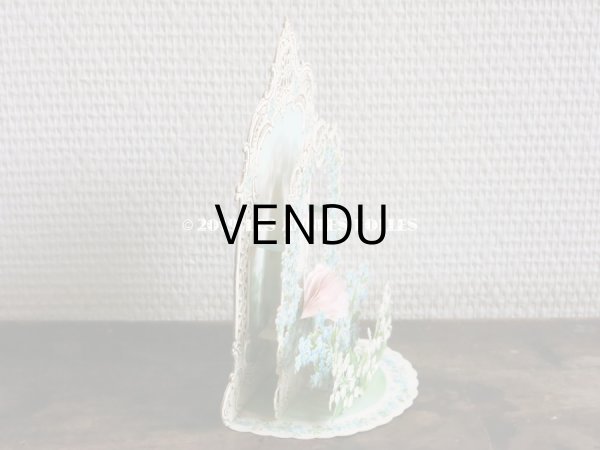 画像5: アンティーク  初聖体の立体カニヴェ コミュ二オンの少女 鈴蘭＆勿忘草 ポップアップ クロモ (5)