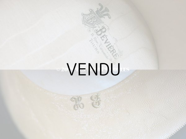 画像13: 【クリスマスセール2019対象外】 アンティーク ハットボックス シルクハット入り - G.BEVIERE TOURS - (13)